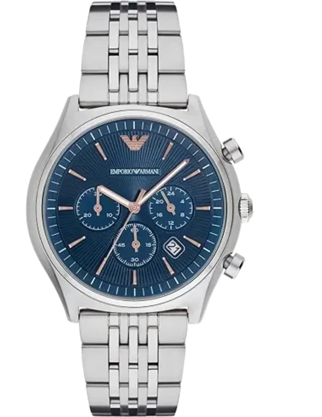 Montre Homme Emporio Armani Classic AR1974 Cadran Bleu Acier Argent