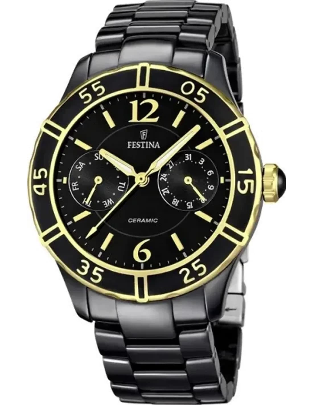 Montre Festina F16634/2 Femme en Céramique Noire