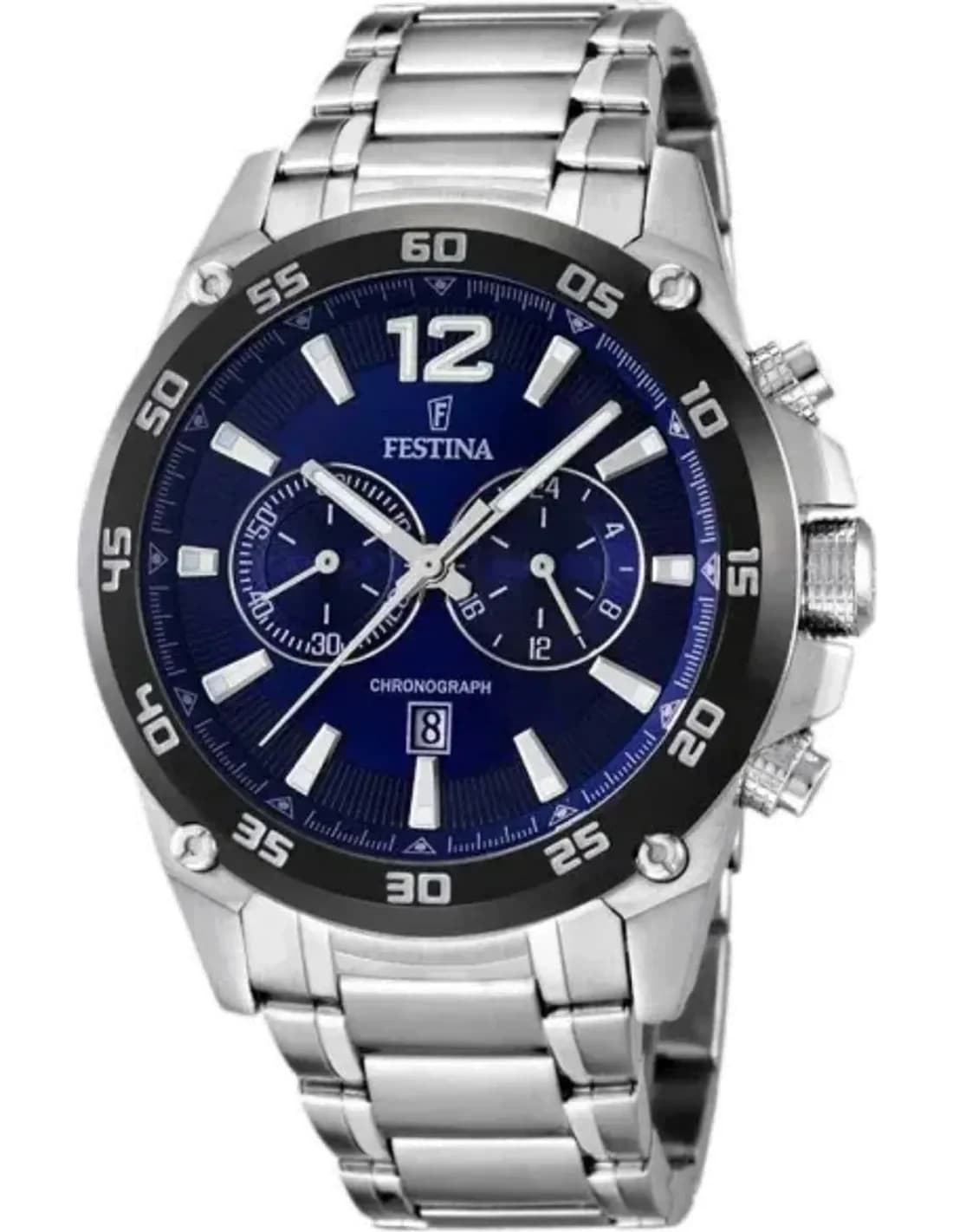 Montre Homme Festina Sport F16680/2 Chronographe Acier Cadran Bleu