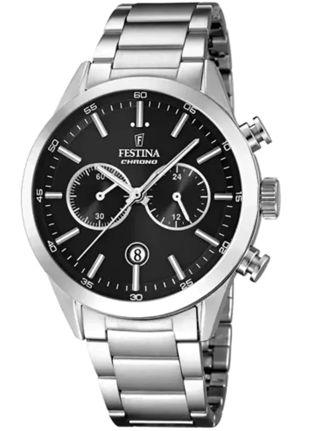 Montre Homme Festina F16826/C Acier Argenté Cadran Noir