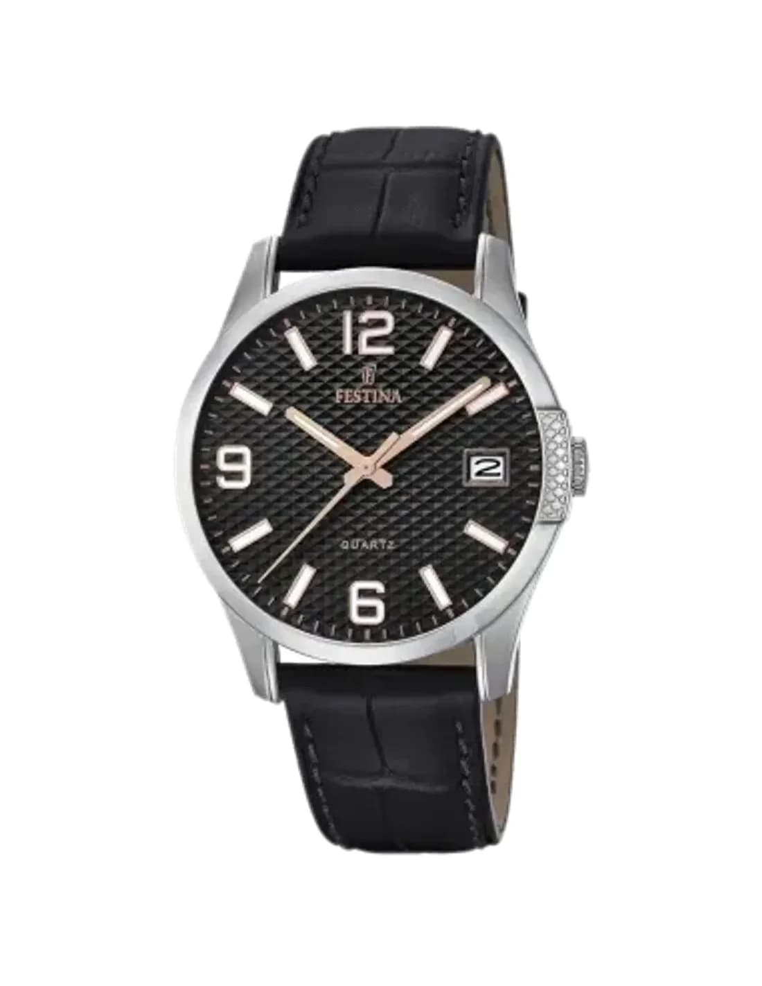 Montre Homme Festina Retro F16982/3 Cadran Noir Bracelet Cuir