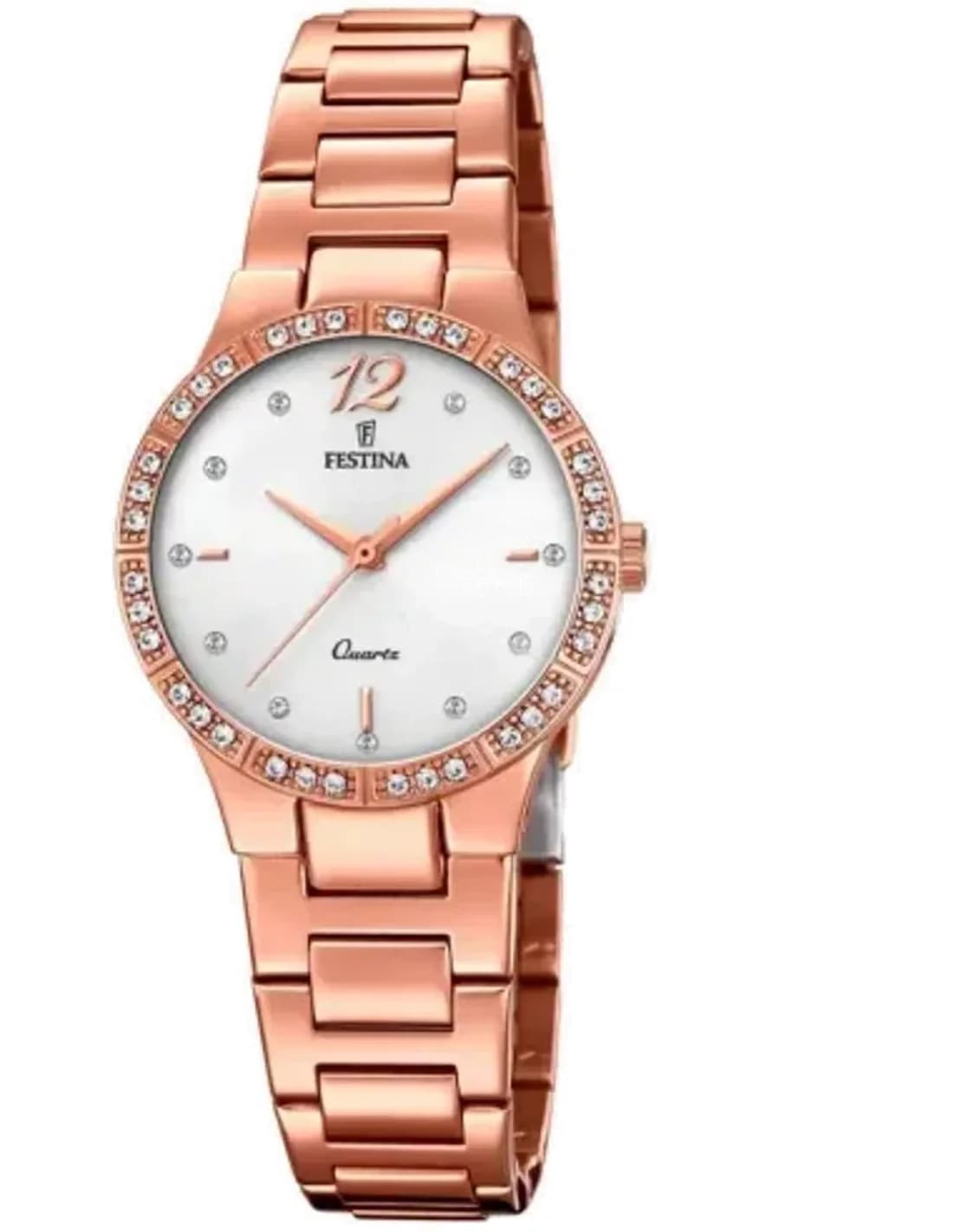 Montre Festina F20242/1 Mademoiselle en Acier Or Rose et Cadran à Cristaux pour Femme