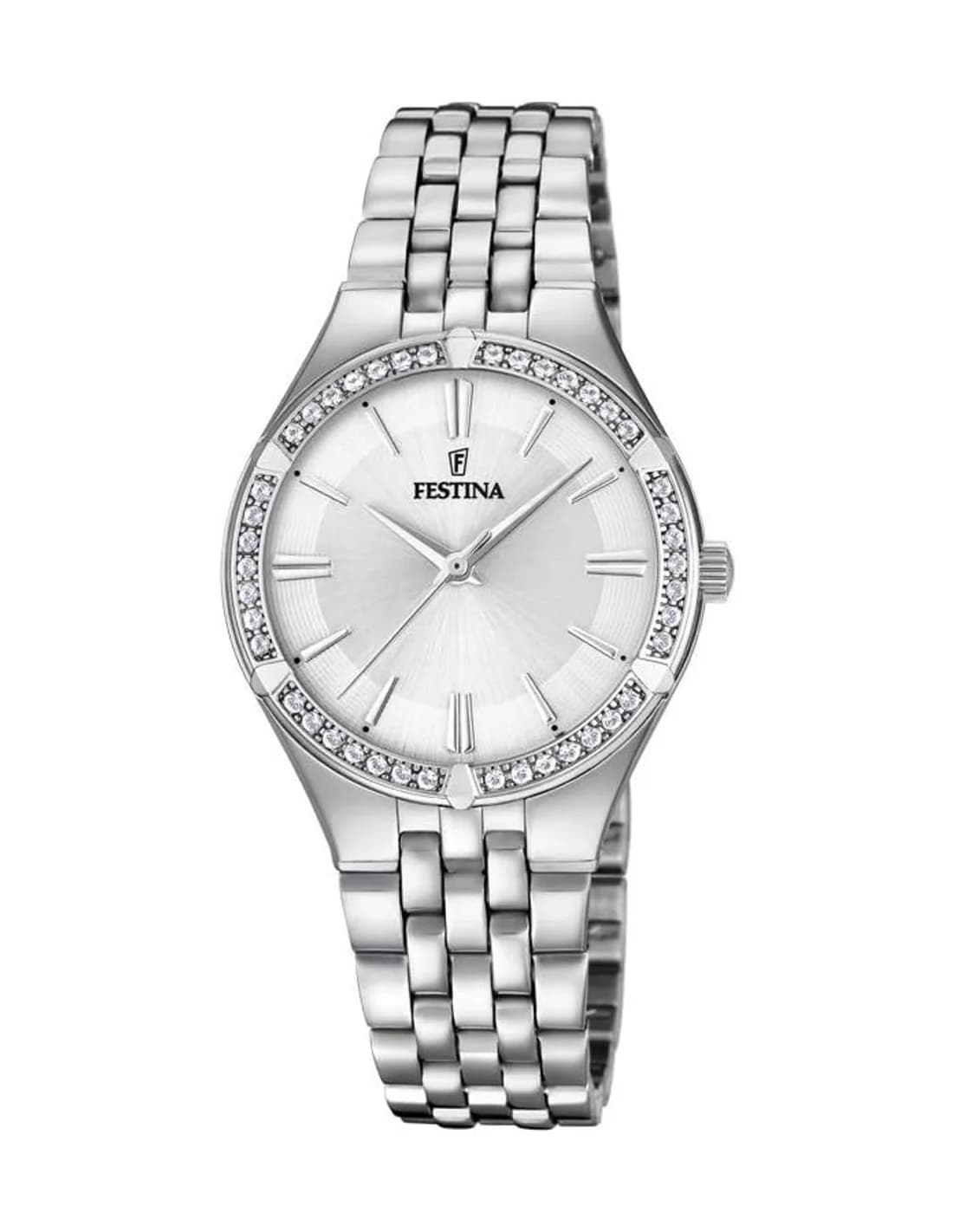 Montre Festina Mademoiselle F20223/1 pour Femme, Cadran et Bracelet Argent Acier