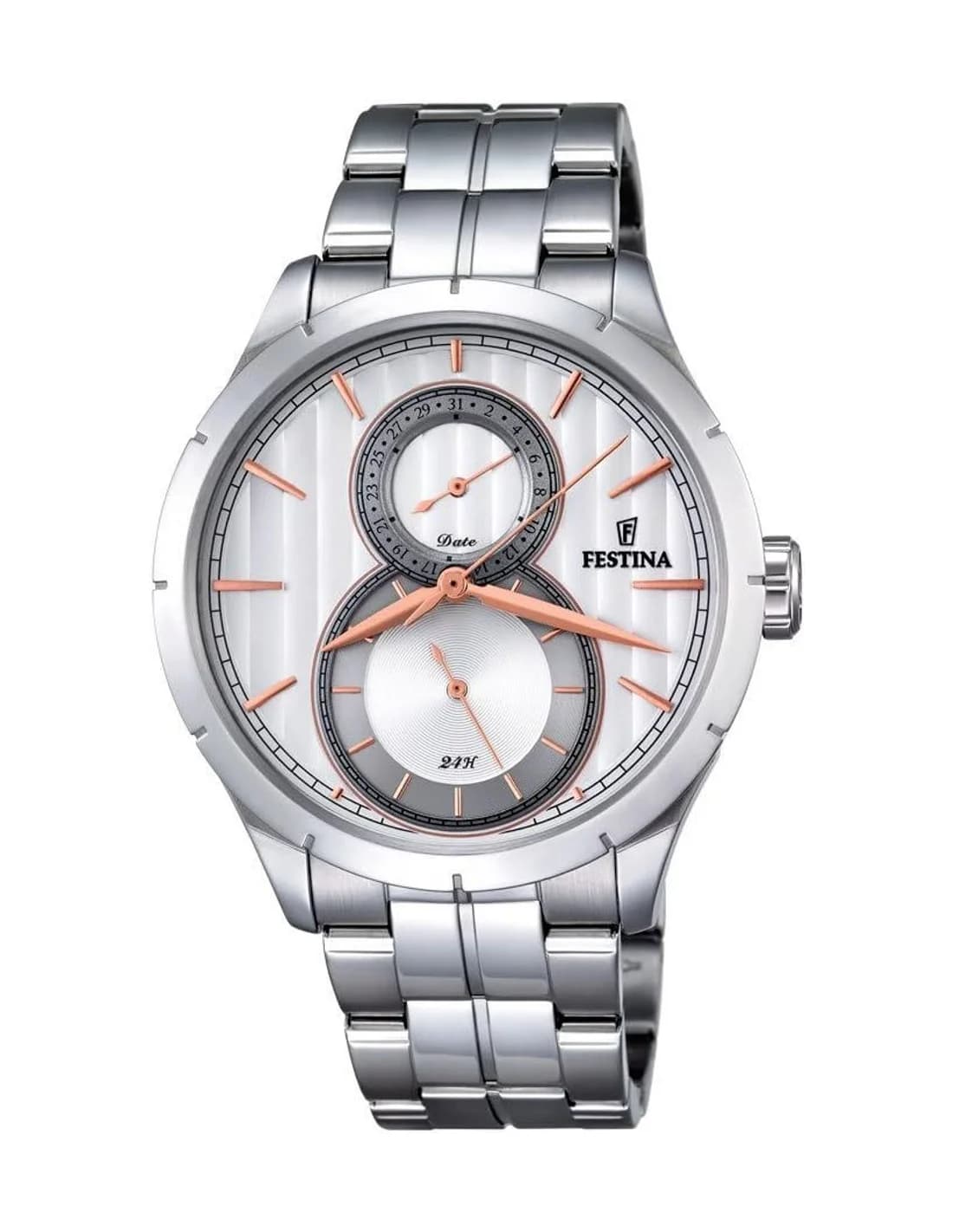 Montre Homme Festina Retro F16891/2 en Acier Inoxydable Argenté
