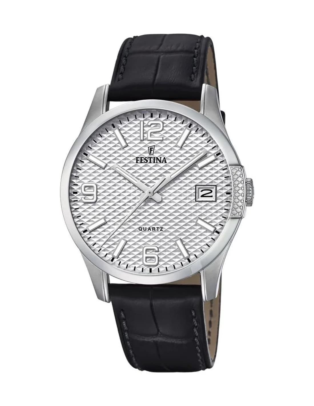 Montre Homme Festina Retro F16982/1 - Cadran Noir, Boîtier Acier, Bracelet Cuir