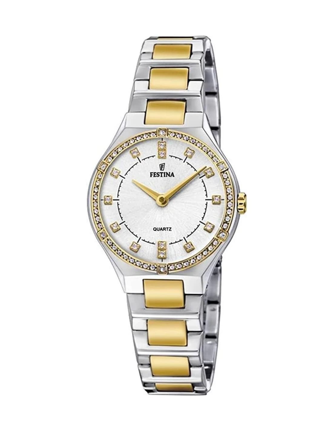 Montre Festina F20226/1 Femme Acier Doré Cadran Blanc