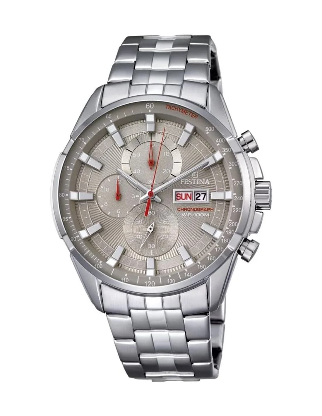 Montre Homme Festina F6844/2 Chronographe Sport Acier Argenté Cadran Gris