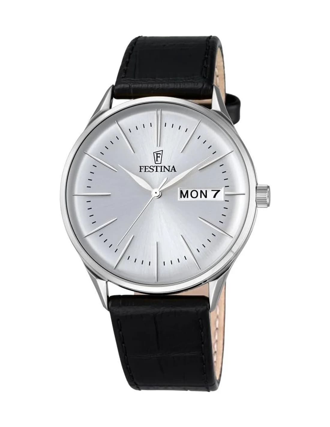 Montre Homme Festina F6837/1 Multifonction Cadran Argent Bracelet Noir