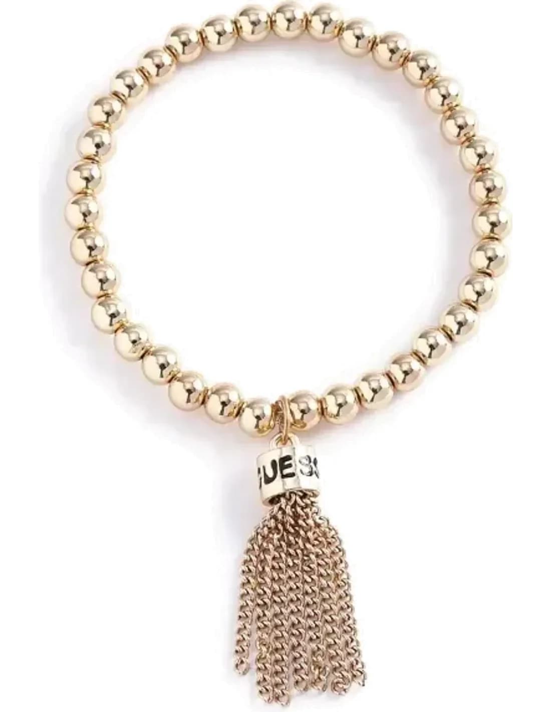 Bracelet Guess pour Femme en Perles d'Acétate Doré avec Breloque - Réf. 291661-21