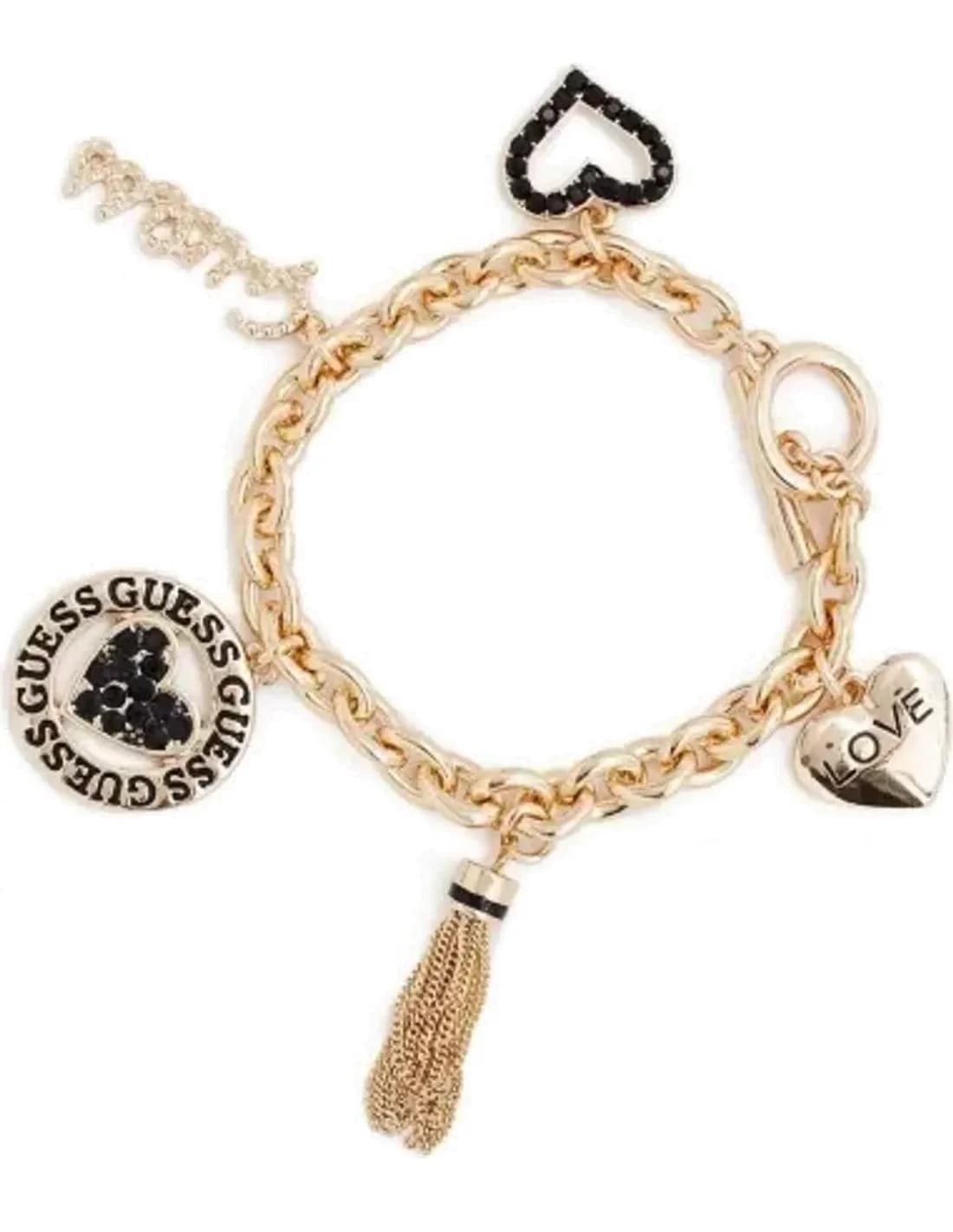 Bracelet Guess 398162-21 en or pour femme avec 6 breloques