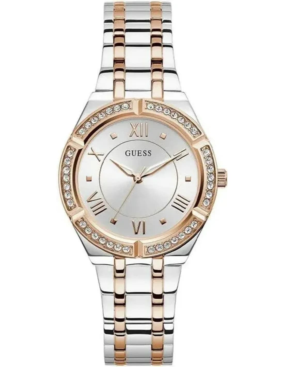 Montre Guess Cosmo GW0033L9 bracelet acier bicolore cadran argenté 36mm