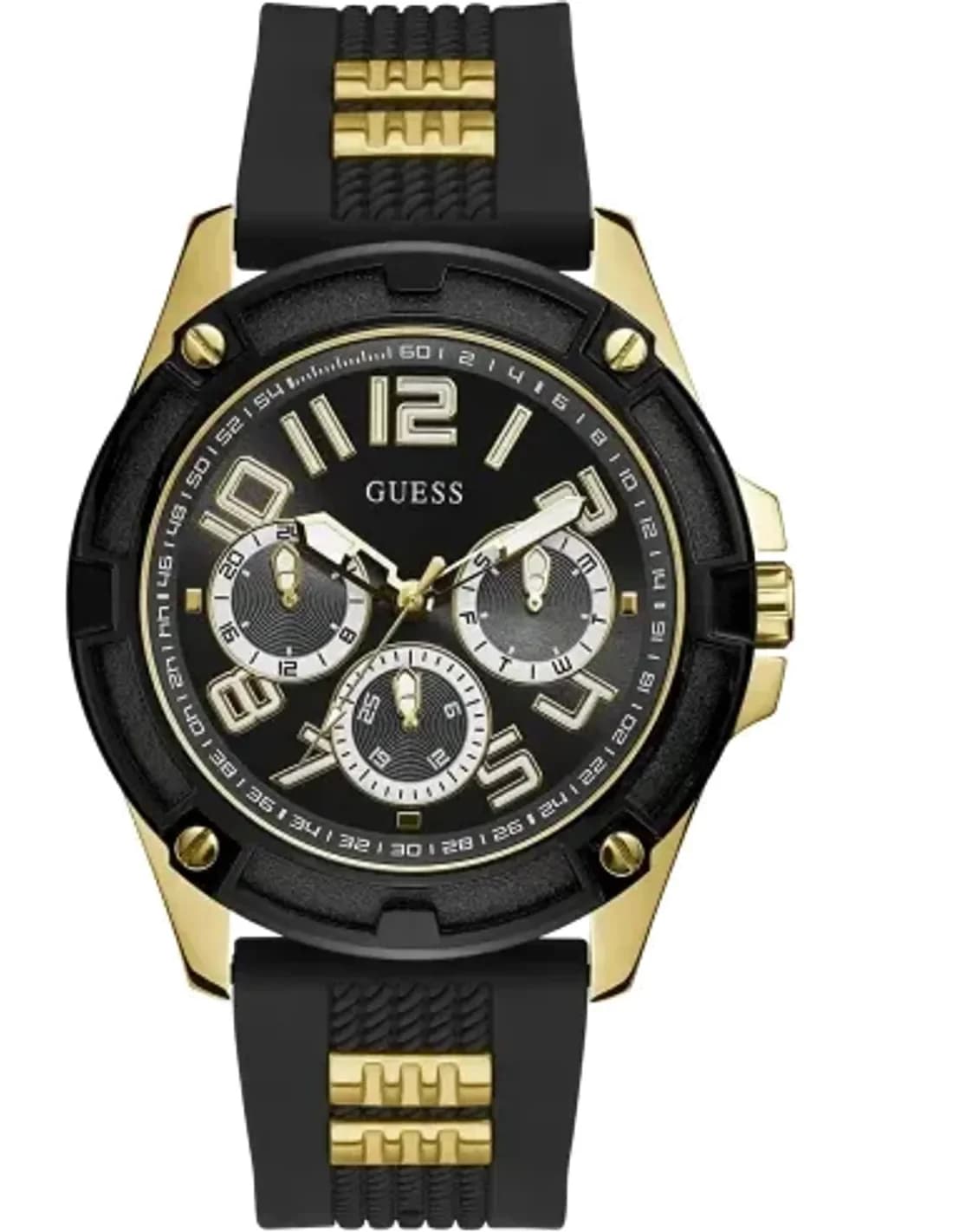 Montre Guess Delta GW0051G2 bracelet silicone noir homme 47mm