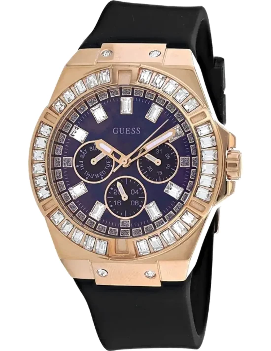 Montre Guess GW0118L2 pour Femme - Cadran et bracelet silicone noir