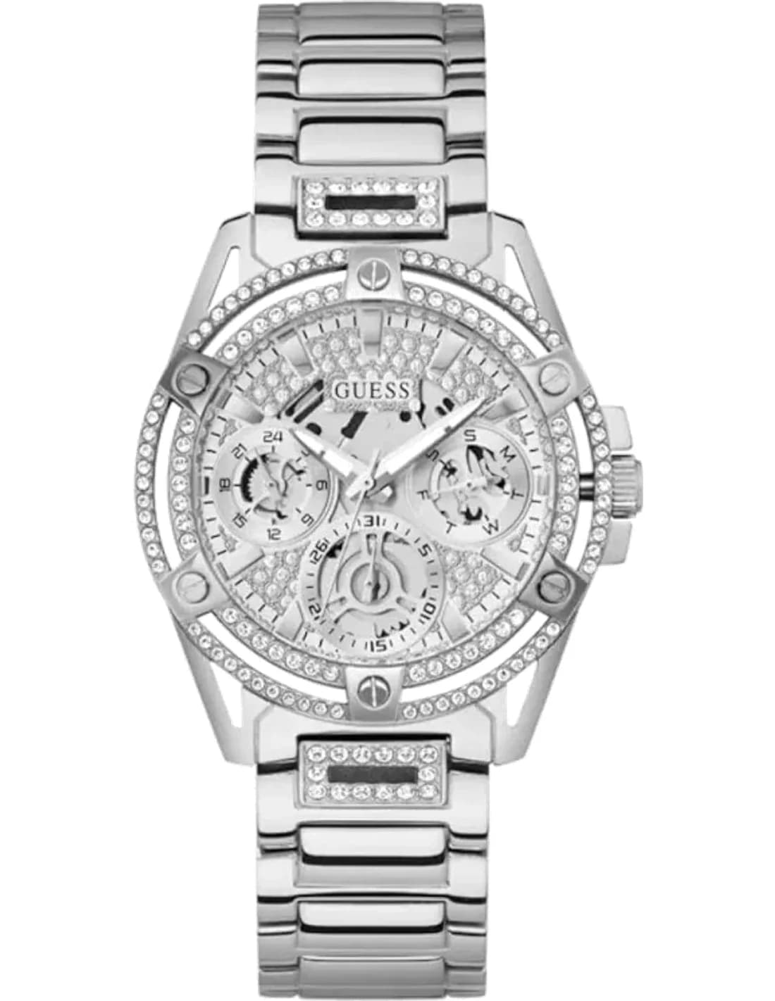 Montre Femme Guess Queen GW0464L1 - Acier Argenté & Cadran à Cristaux