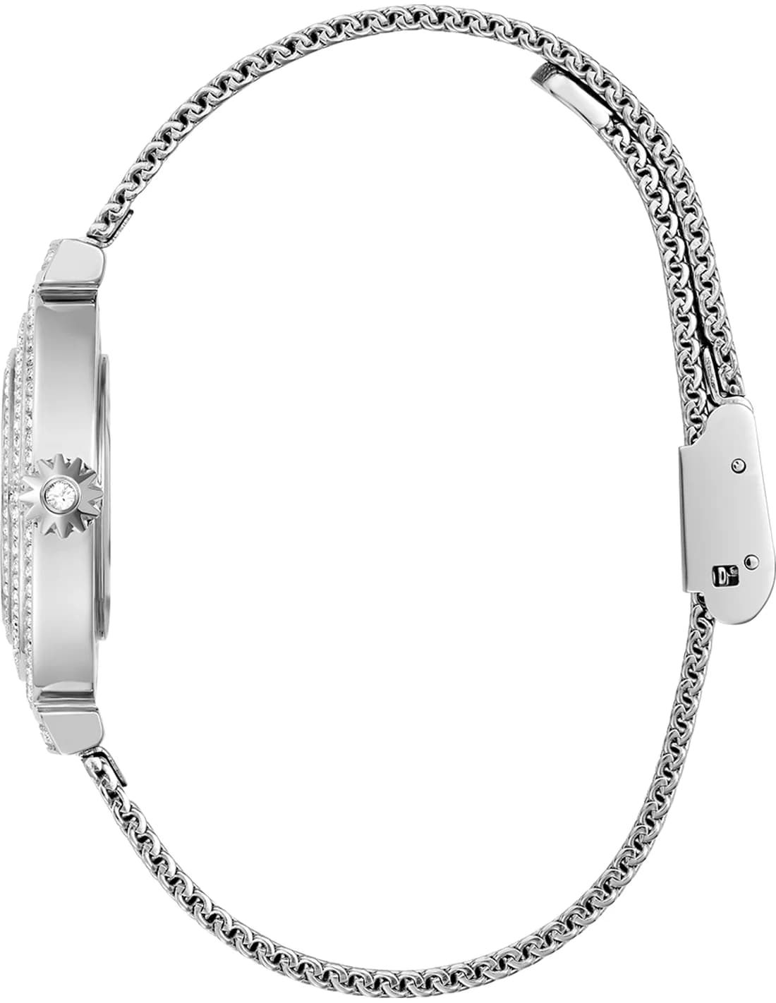 Zoom sur le cadran argent du Guess GW0550L1