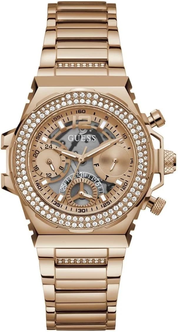 Montre Guess Fusion GW0552L3 femme or rose, acier inoxydable 36mm, quartz 5 ATM