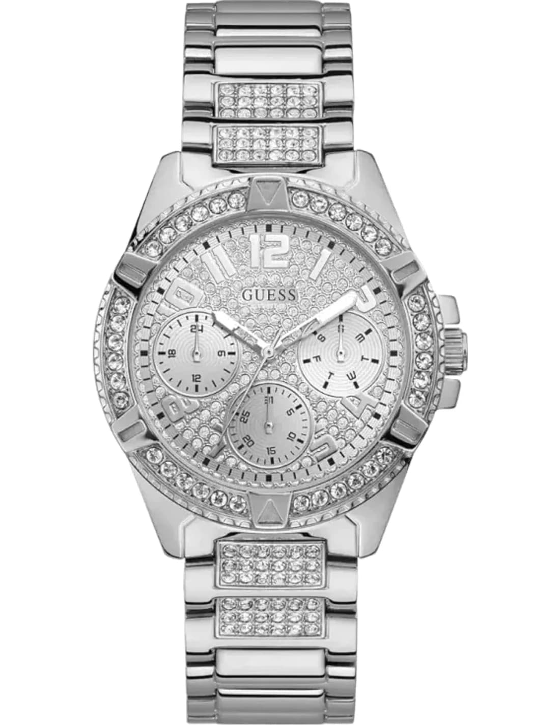 Montre-Bijou Guess W1156L1 pour Femme en Acier Argenté avec Strass