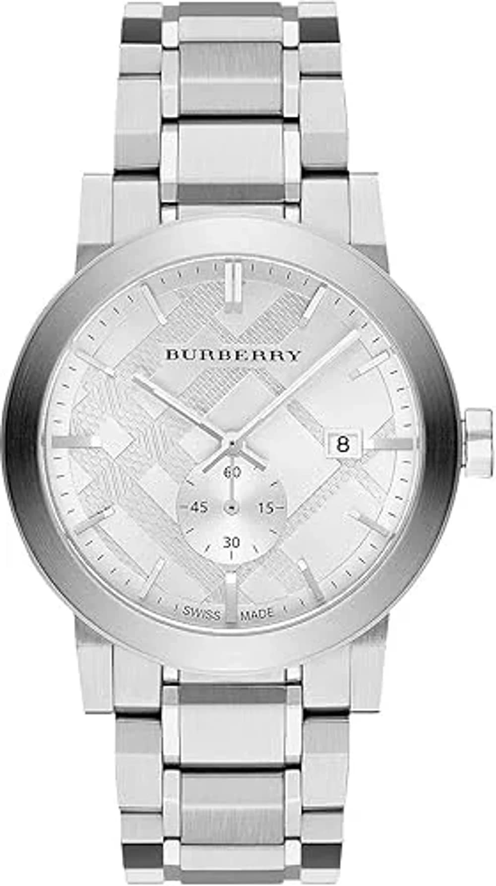 Montre Homme Burberry BU9900 Cadran et Bracelet Acier Inoxydable Argent