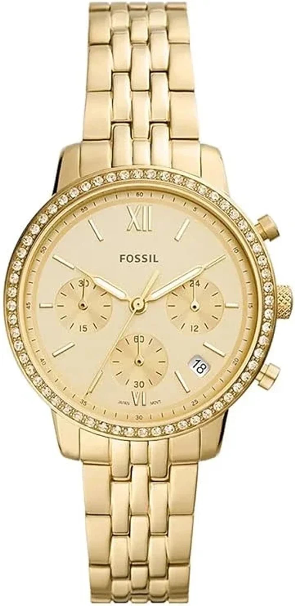 Montre Femme Fossil Neutra ES5219 Cadran Doré Acier Inoxydable 36mm