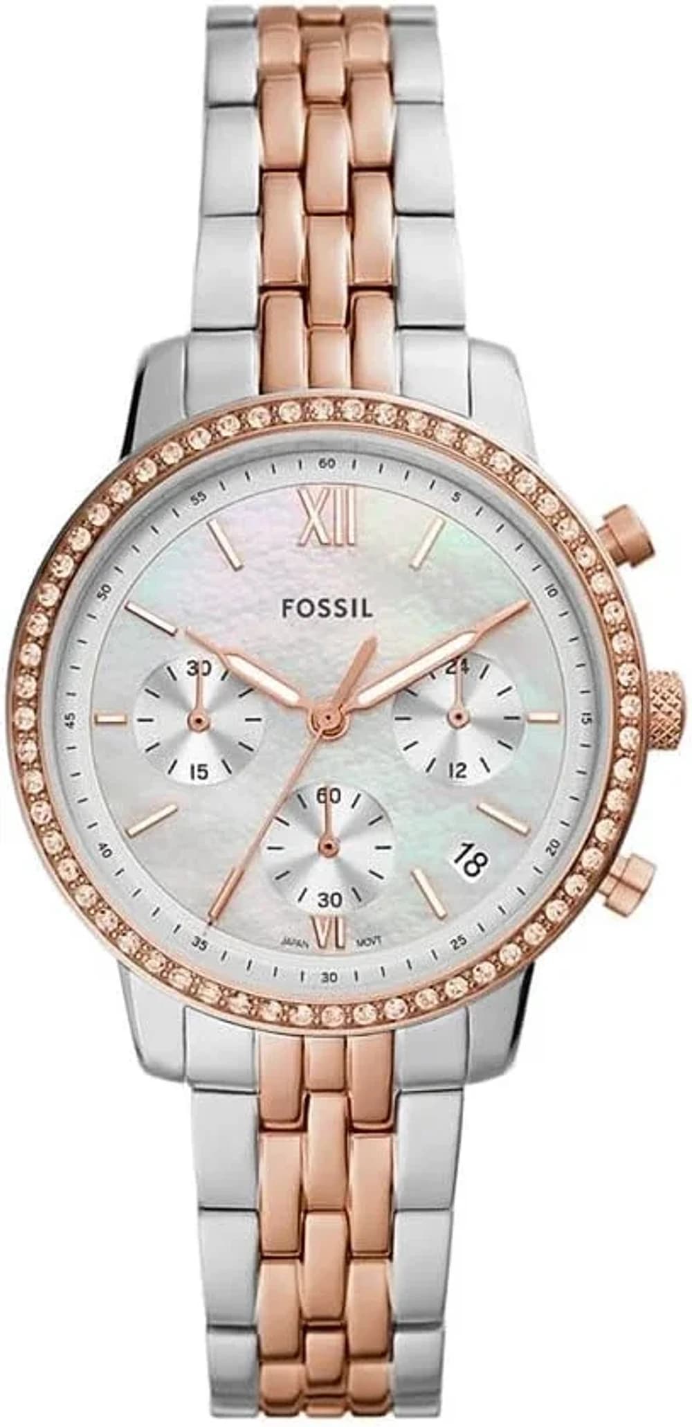 Montre Femme Fossil Neutra ES5279 Acier Bicolore Cadran Nacre 36mm