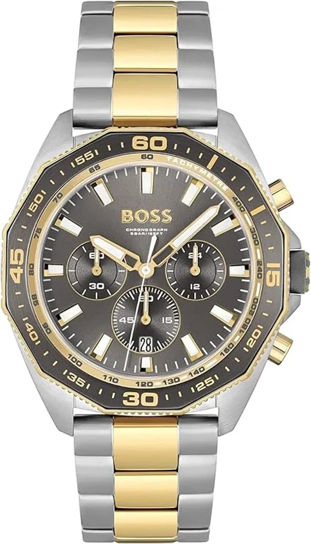 Montre Hugo Boss Energy 1513974 homme bicolore, acier inoxydable 44mm, quartz 5 ATM