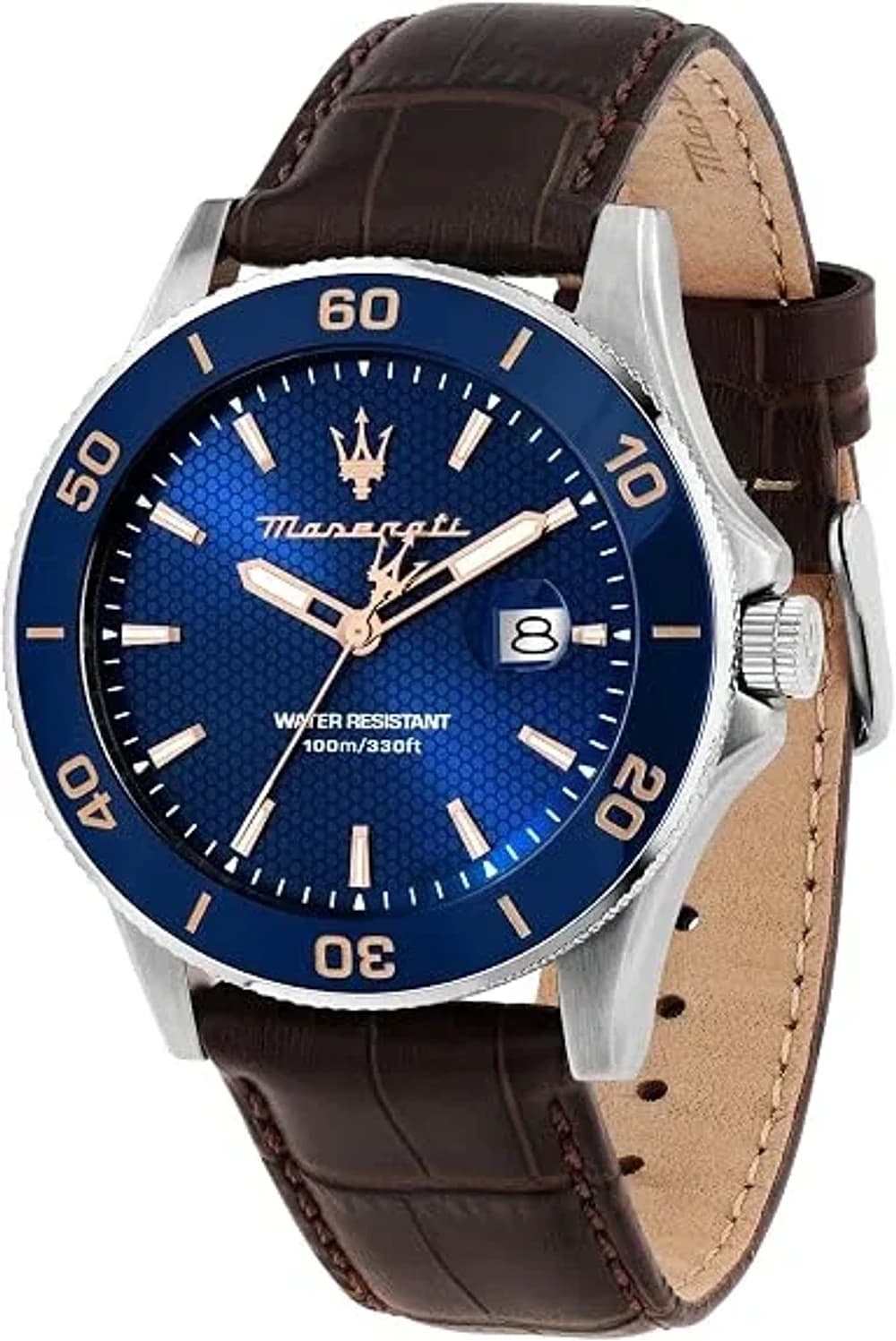 Montre Maserati Competizione R8851100004 homme argentée, acier inoxydable 43mm, quartz 10 ATM