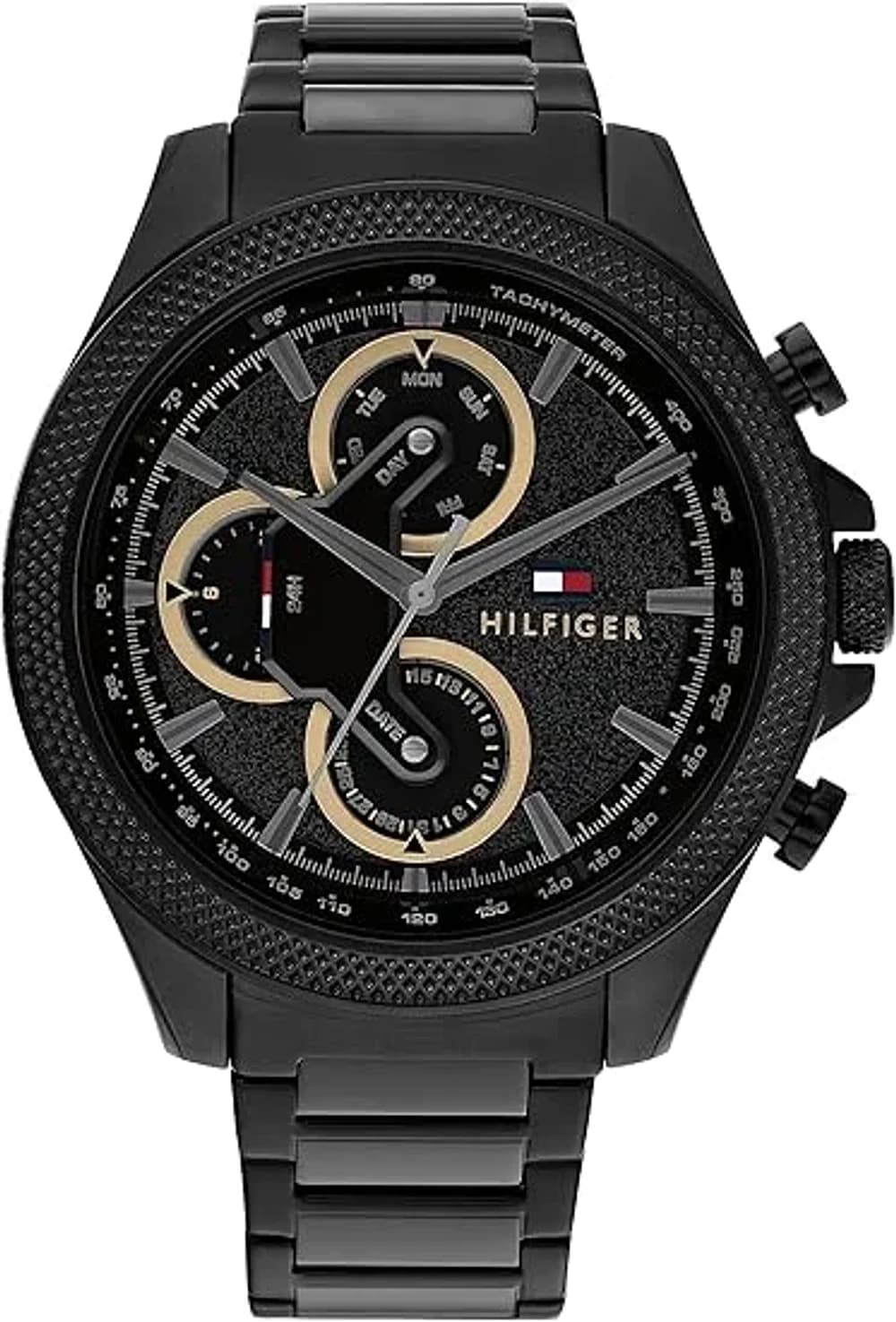 Montre Homme Tommy Hilfiger Clark 1792081 cadran noir bracelet acier inoxydable