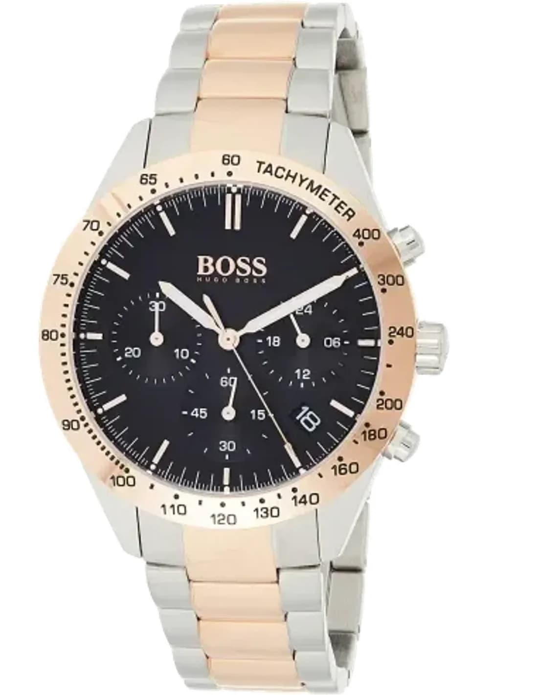 Montre Homme Hugo Boss 1513584 Chronographe Acier Inoxydable Bi-ton Argent/Or Rose