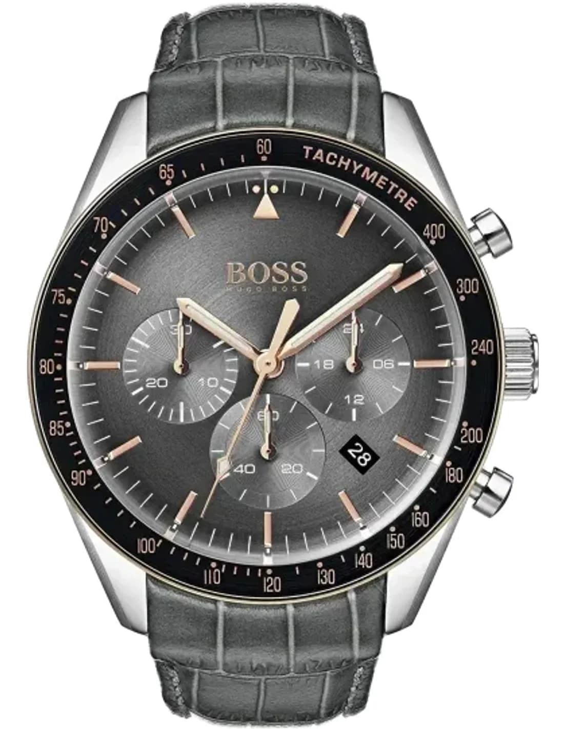 Montre Homme Hugo Boss 1513628 Chronographe Cadran Gris Anthracite Cuir