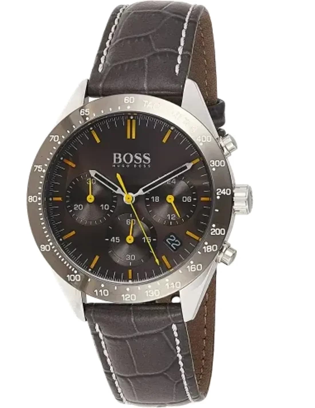 Montre Homme Hugo Boss Talent 1513659 Chronographe Acier et Cuir Noir