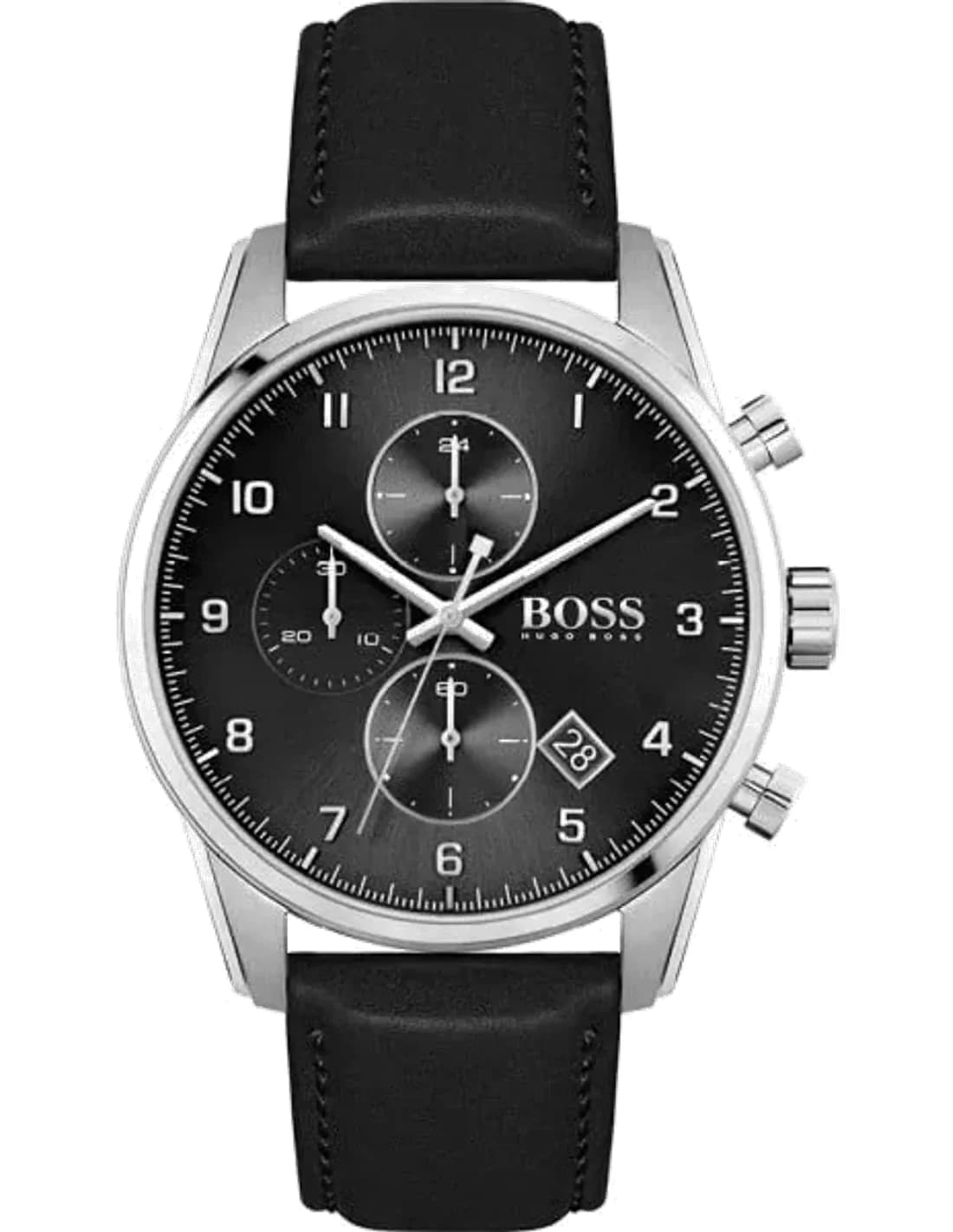 Montre Homme Hugo Boss Skymaster Sport Lux 1513782 Chronographe Cadran Noir