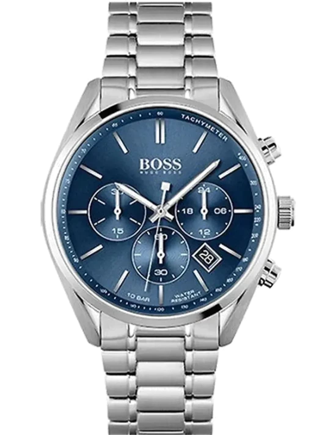 Montre Homme Hugo Boss Skymaster 1513784 Cadran Bleu Acier Inoxydable Chronographe