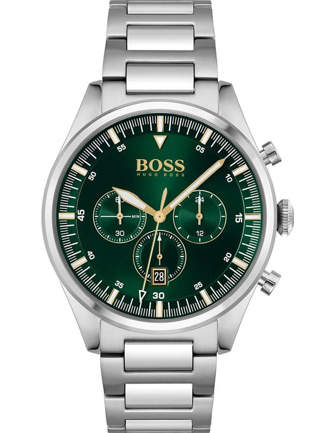 Montre Hugo Boss 1513868 homme cadran vert bracelet acier