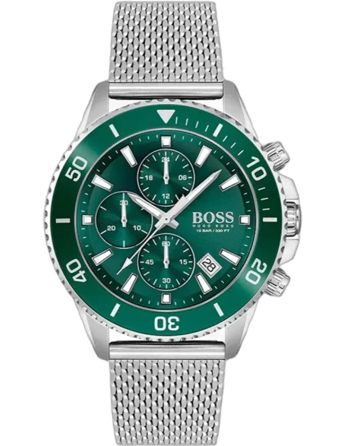 Montre Homme Hugo Boss Admiral 1513905 Chronographe Cadran Vert Acier