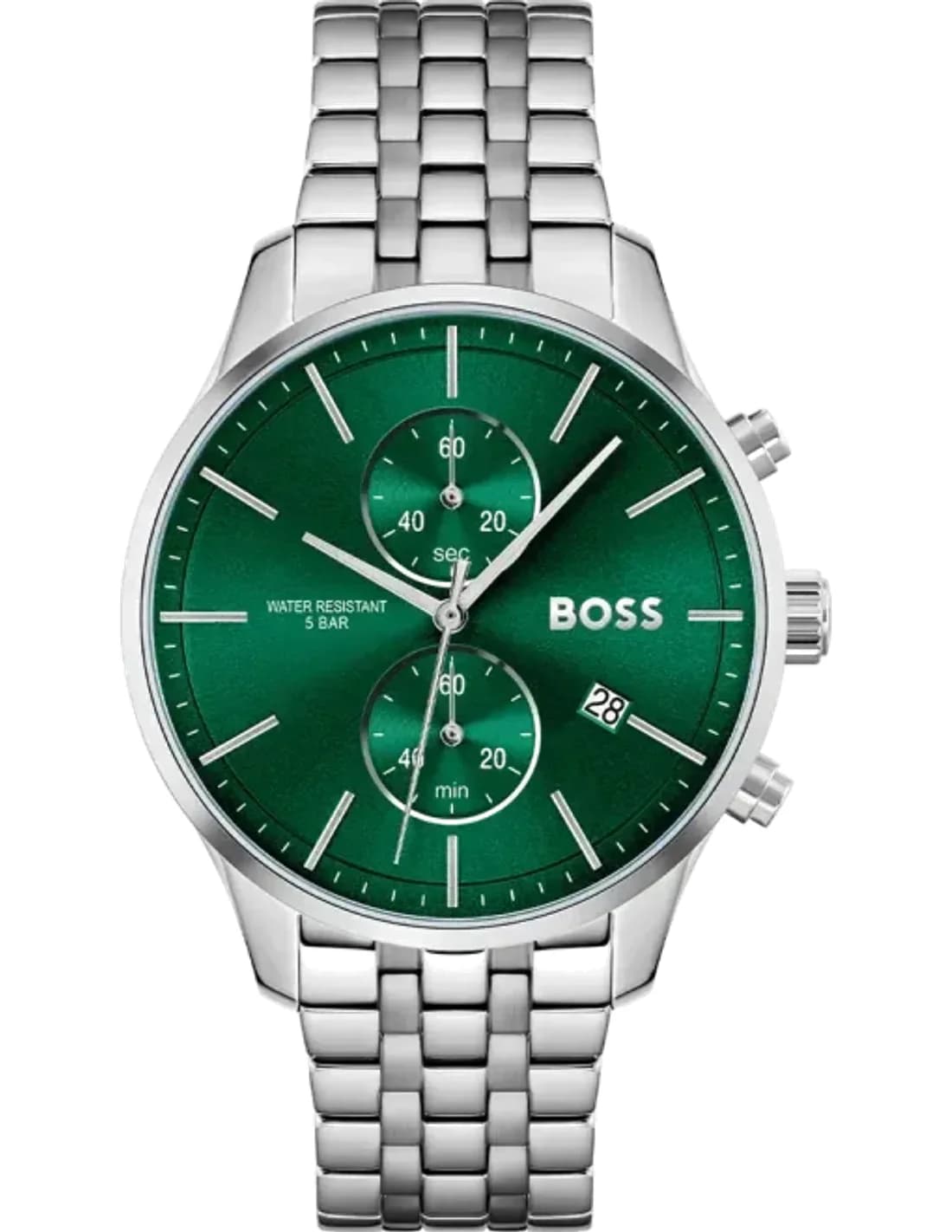 Montre Homme Hugo Boss Associate 1513975 Chronographe Cadran Vert Acier