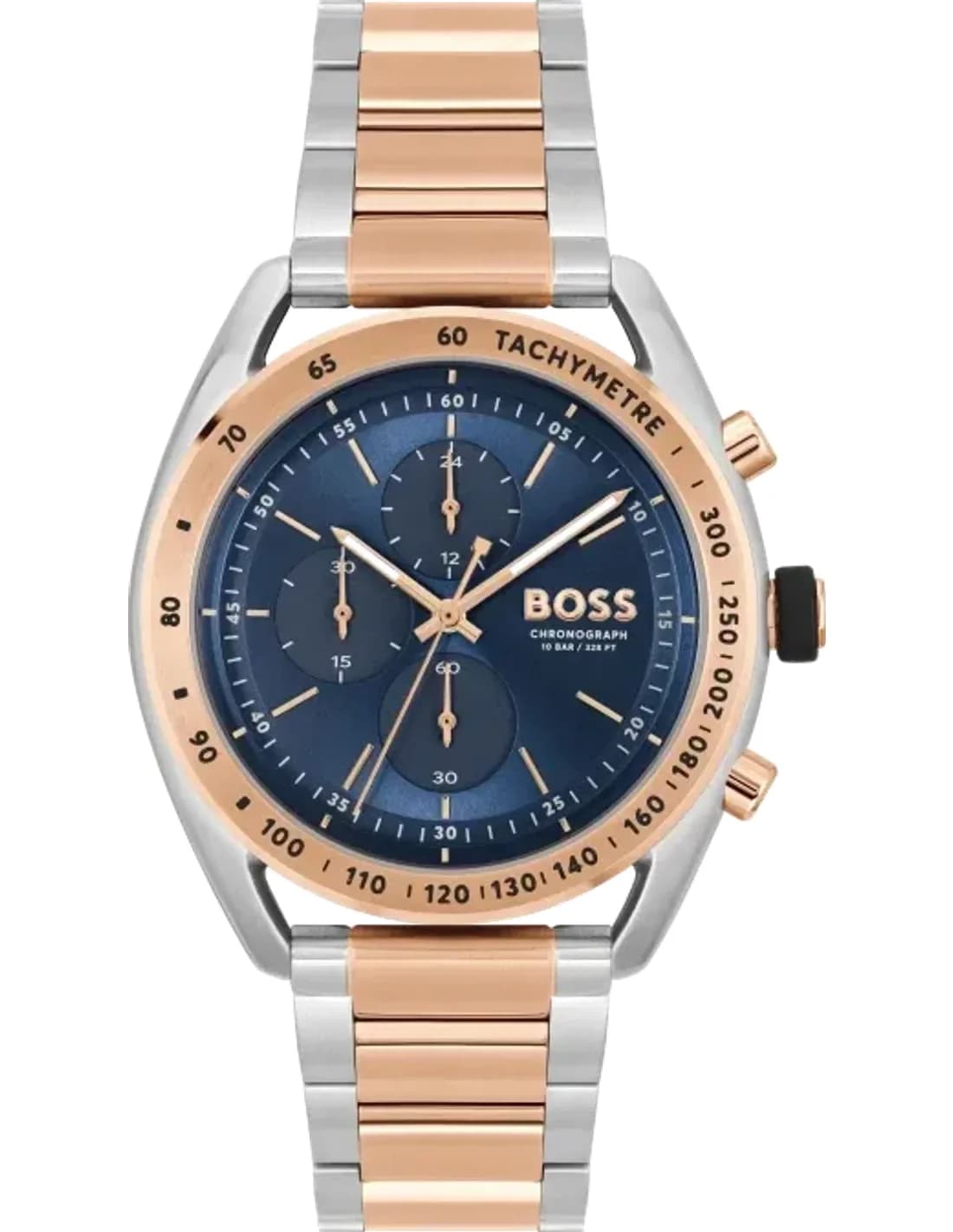 Montre Homme Hugo Boss 1514026 Center Court Acier Bicolore Argent et Or Rose