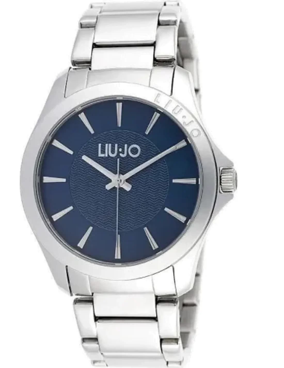 Montre Homme Liu Jo Luxury Riva TLJ813 en acier argenté à cadran bleu