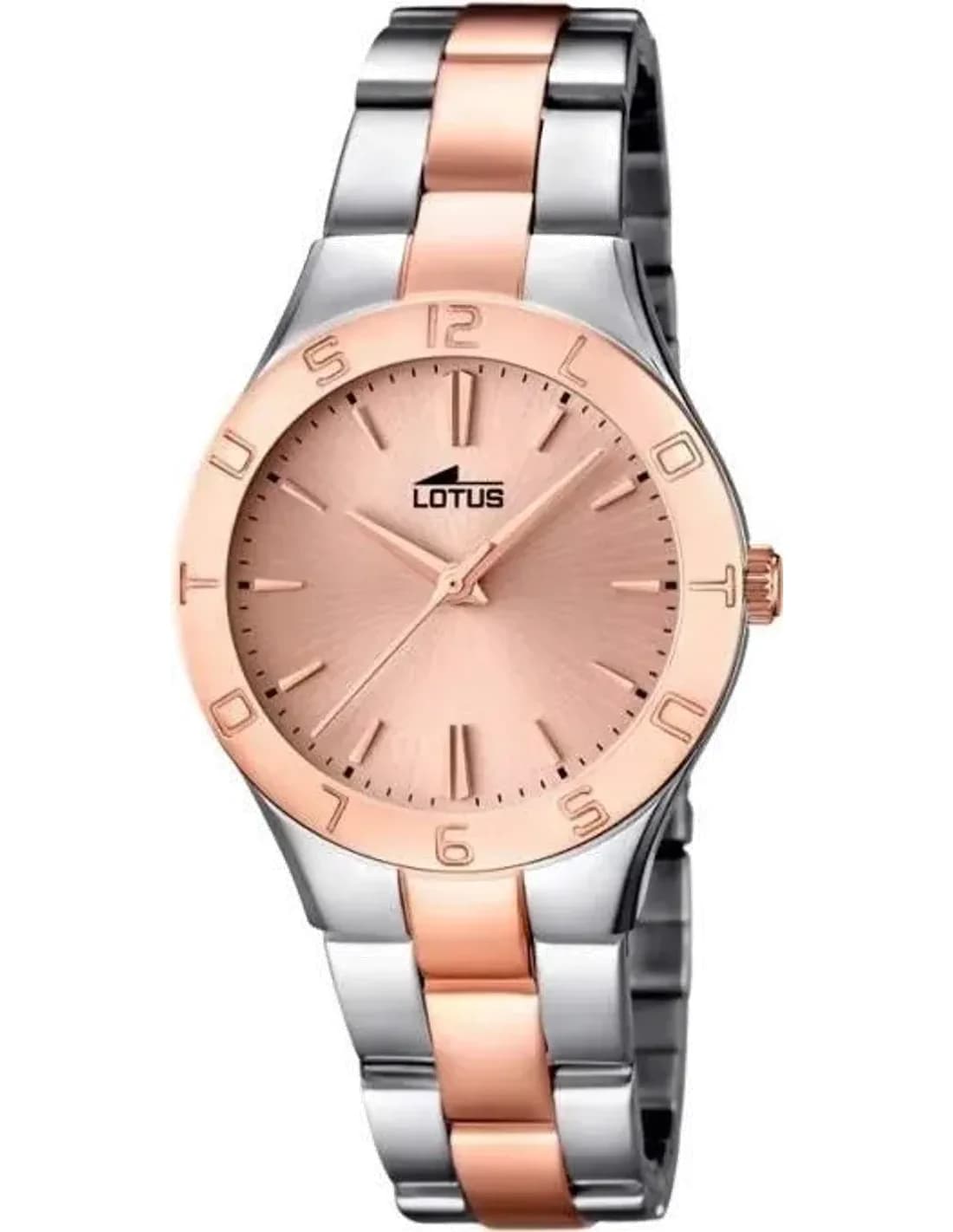 Montre Femme Lotus Trendy L15896/2 Cadran Or Rose et Bracelet Acier Bicolore