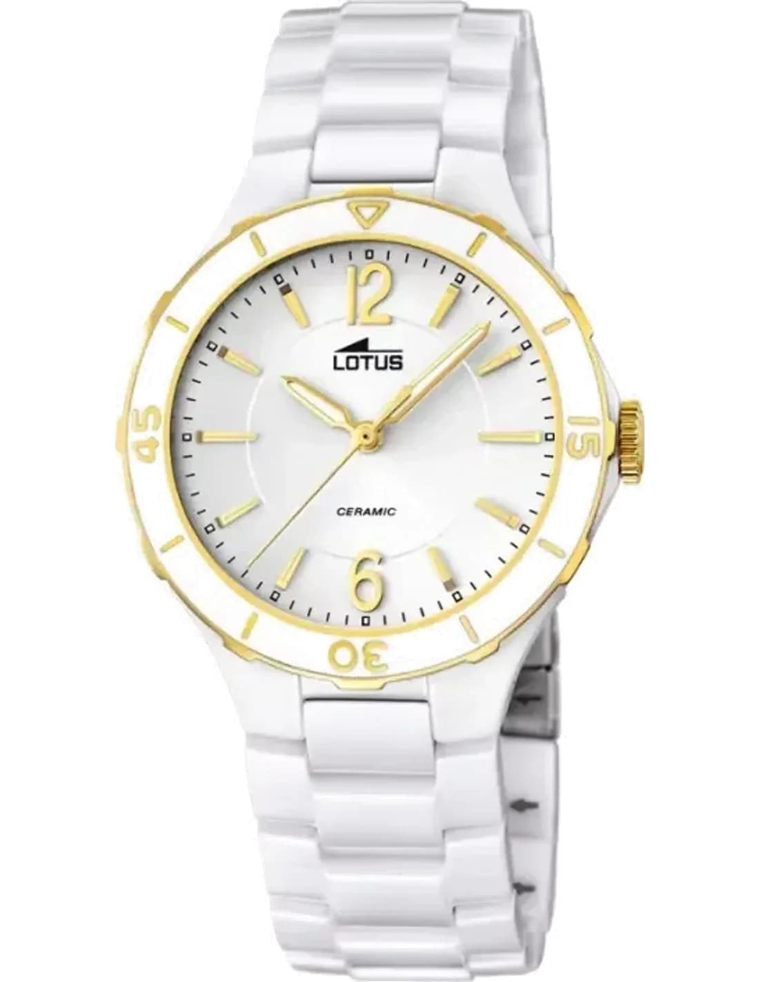 Montre Femme Lotus Ceramic L15931/2 en Céramique Blanche