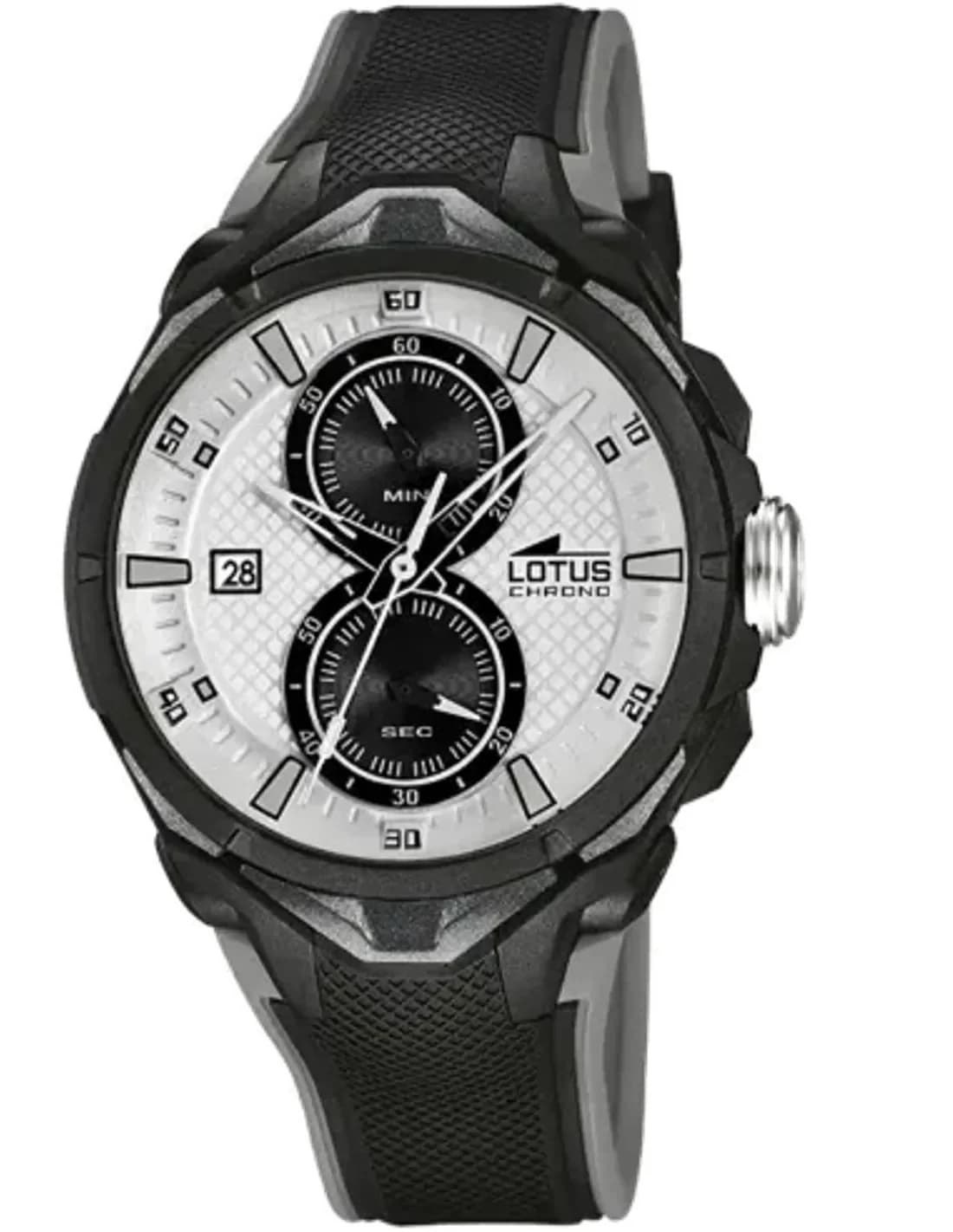 Montre Sport Homme Lotus L18107/1 Noir Cadran Blanc