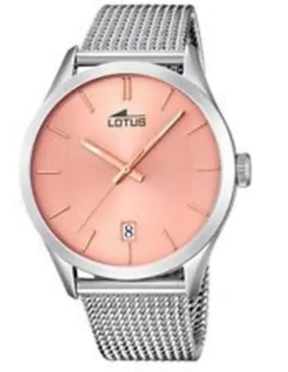 Montre Homme Lotus Minimalist L18108/3 Cadran Or Rose Bracelet Argent