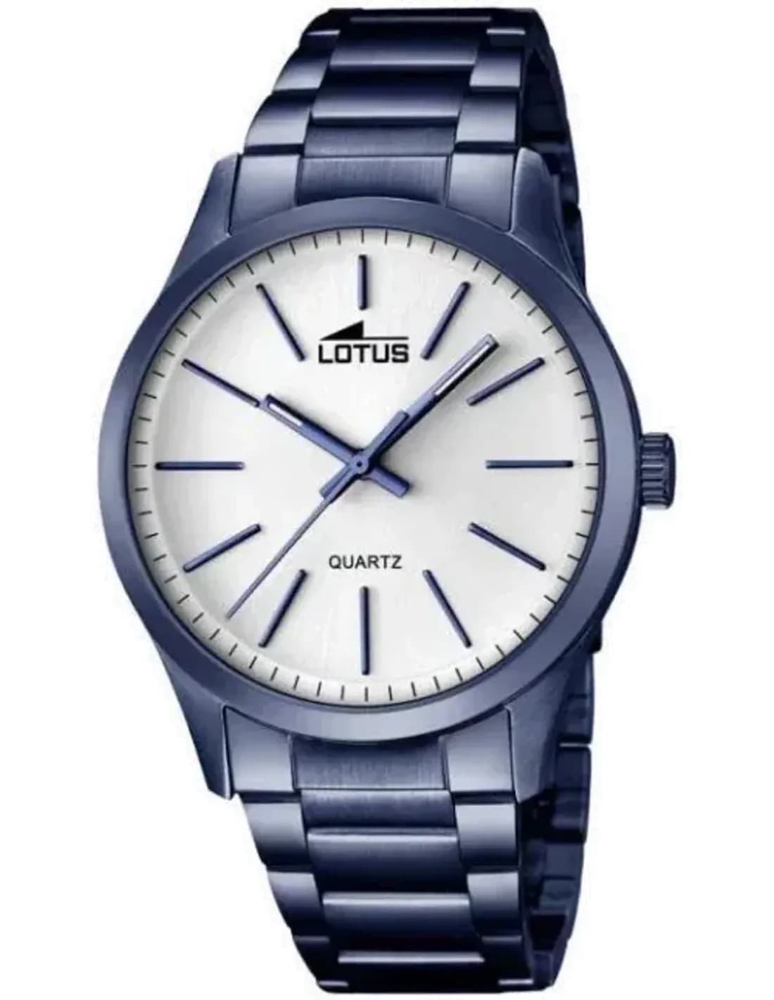 Montre Homme Lotus Smart Casual L18163/1, Boîtier et Bracelet Bleu Acier, Cadran Blanc