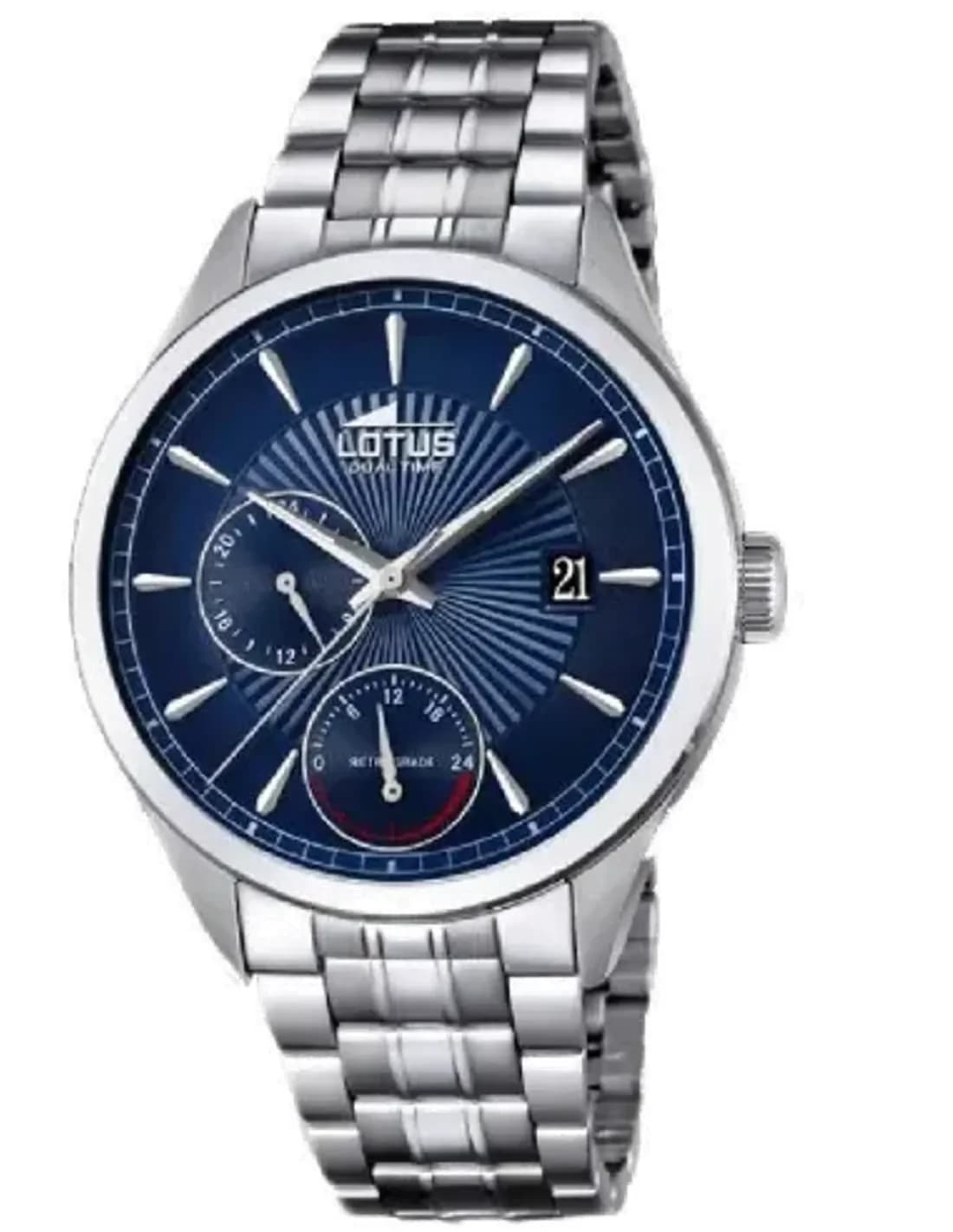 Montre Homme Lotus L18213/7 Chronographe Cadran Bleu Bracelet Acier