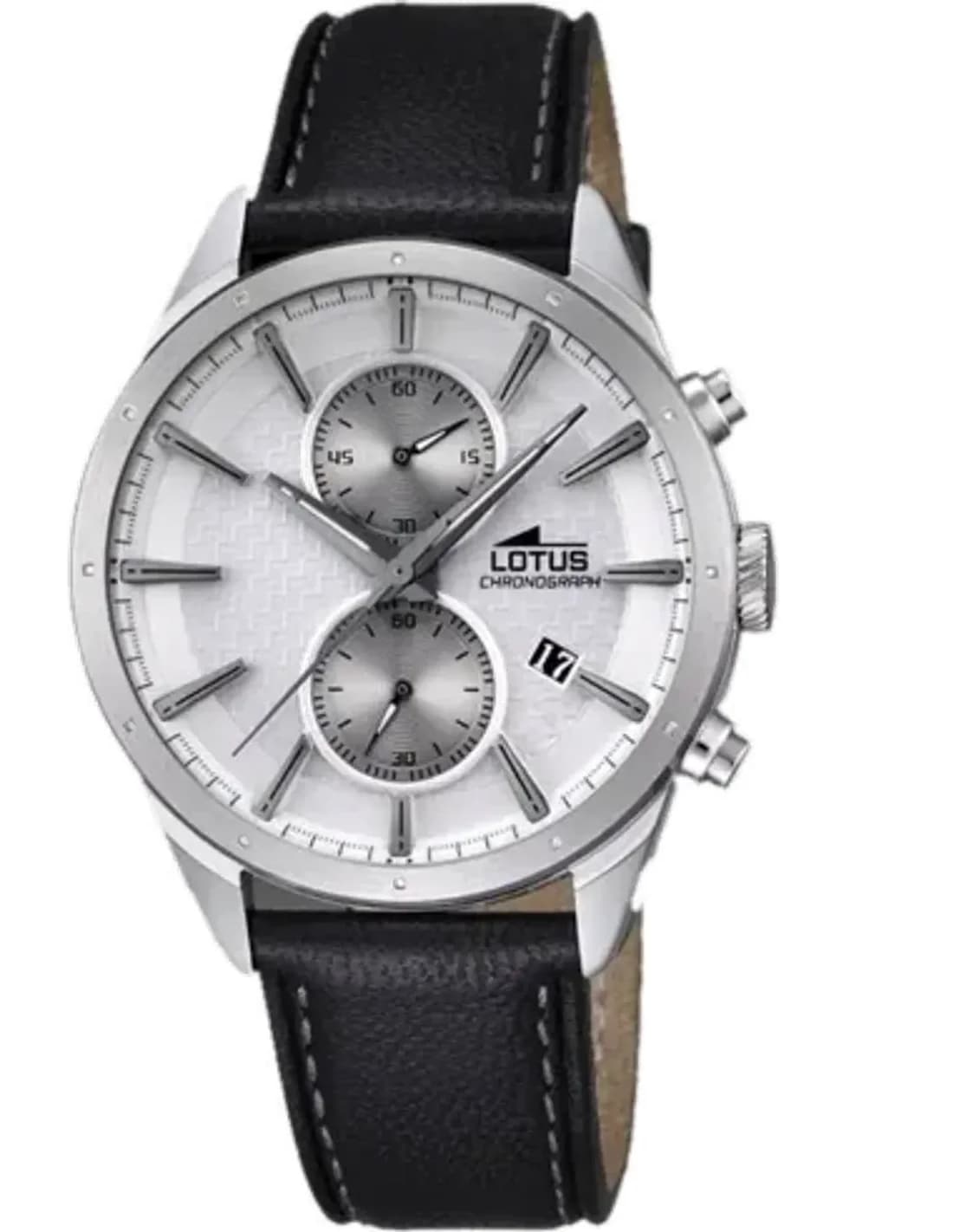 Montre Homme Lotus Chrono L18313/1 en Acier et Cuir Noir