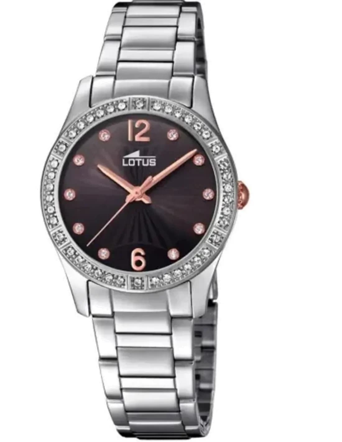 Montre Lotus Grace L18383/2 pour Femme, Cadran Noir et Bracelet Argent