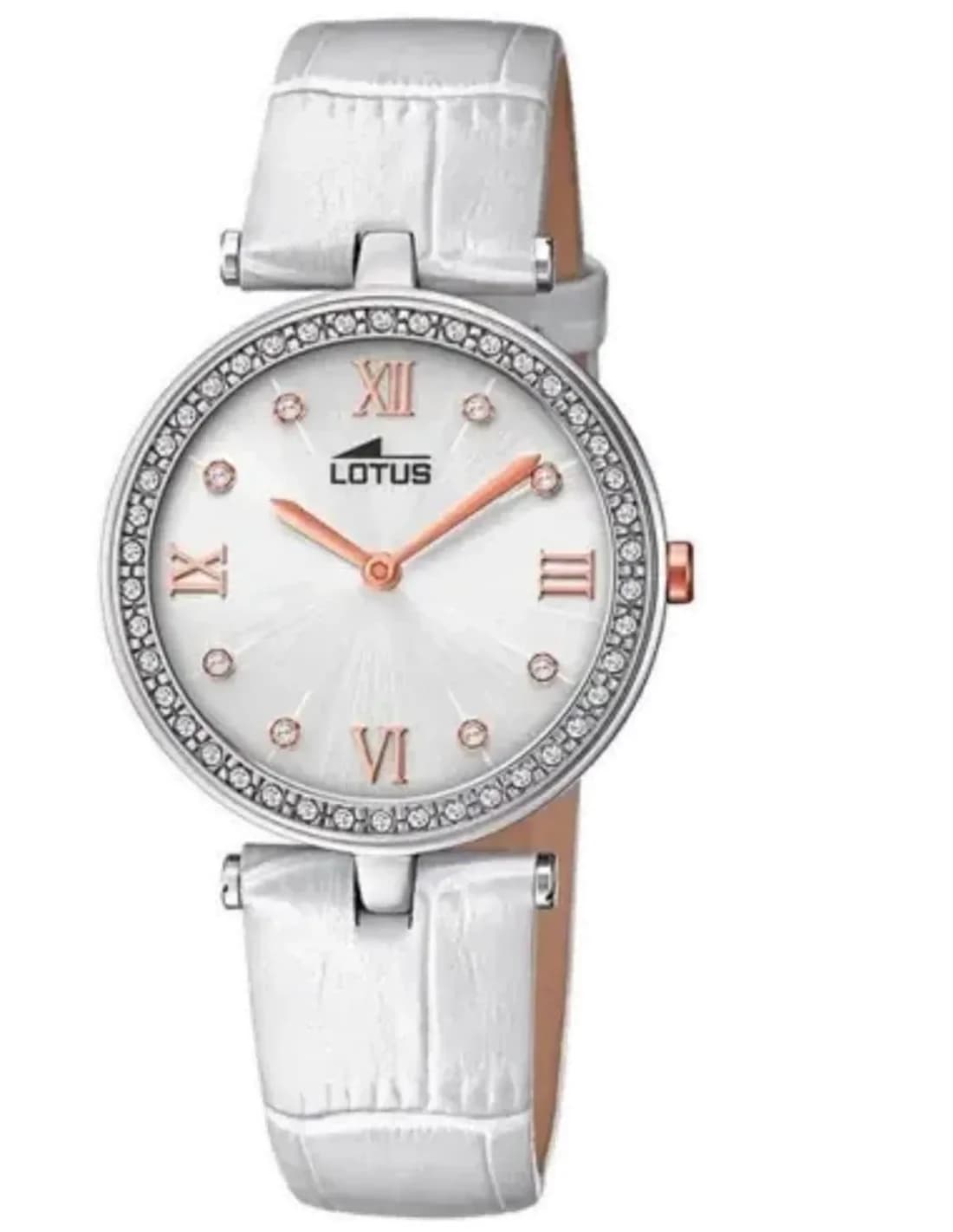 Montre Lotus L18462/1 pour Femme en Acier et Cuir Blanc