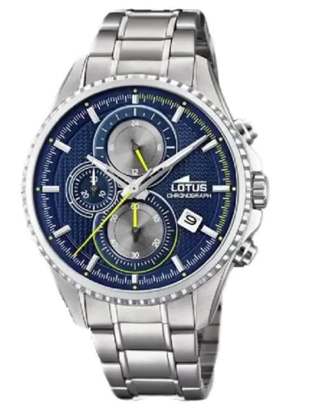 Montre Homme Lotus L18526/3 en acier inoxydable argent, cadran bleu
