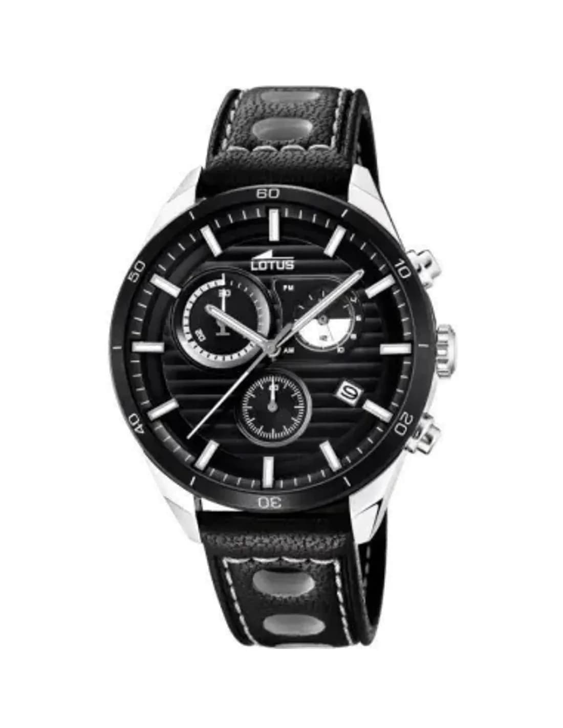 Montre Homme Lotus Chronographe L18531/4 Cuir et Cadran Noir