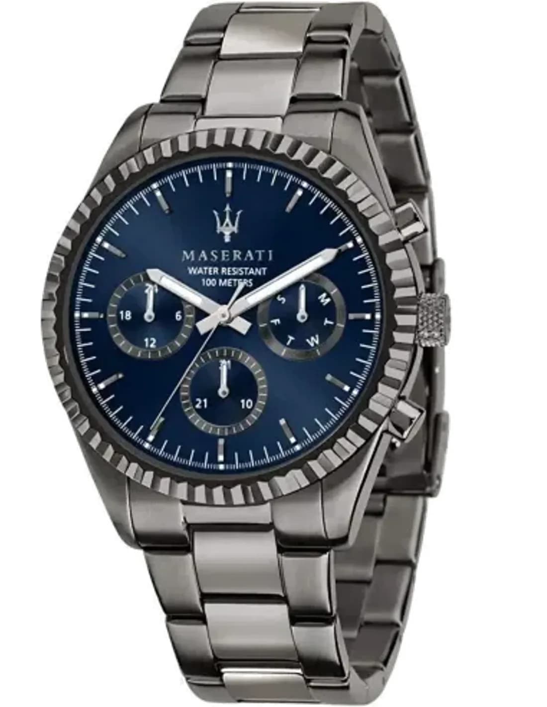 Maserati Competizione R8853100019 - Montre Homme Sport en Acier Gris et Cadran Bleu