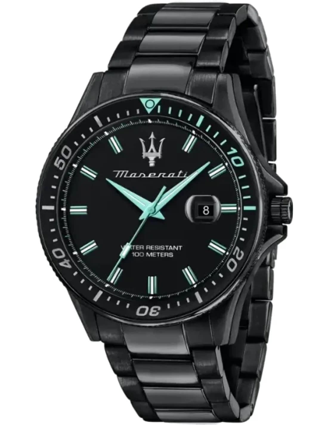 Montre Homme Maserati Sfida Aqua Edition R8853144001 - Boîtier et bracelet acier noir
